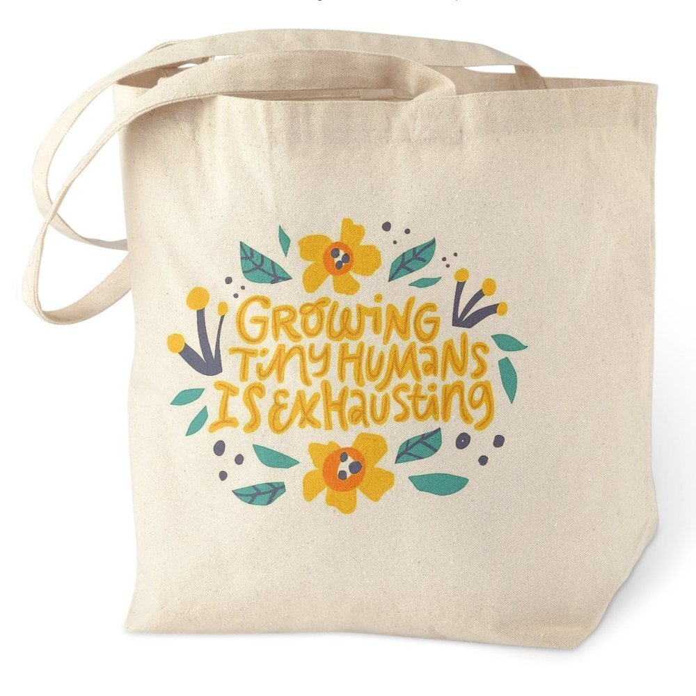 Cotton Canvas Tote Floral Garden Baby Bag NWT